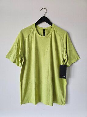 NWT LULULEMON FZAP/WSBI Yellow Green Metal Vent Tech SS 2.0 Top Shirt Men's XXL